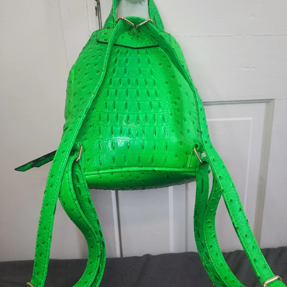 Neon Green Mini Backpack - Picture 2 of 5